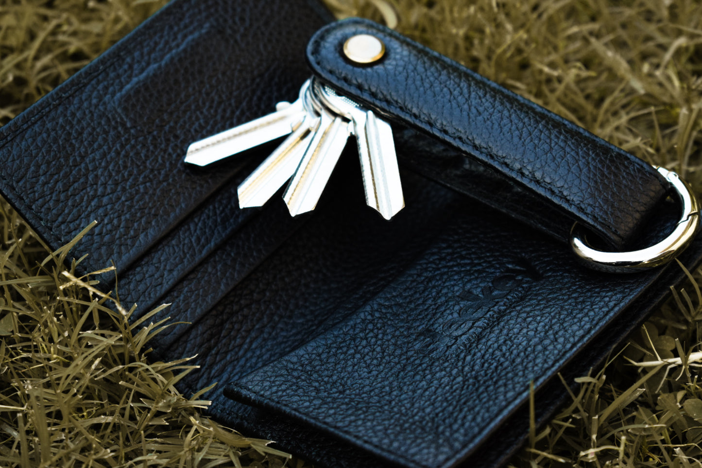 Key & Pocket Organizer - Midnight Black Pebbled Leather