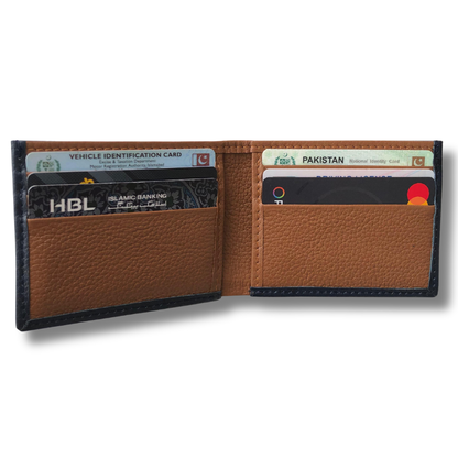 Sleekey FoldOne - Navy Blue & Sandstone Combo Pebbled Leather