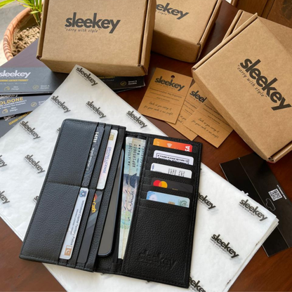 Sleekey - Classic Long Wallet - Midnight Black