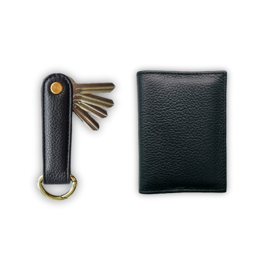 Key & Pocket Organizer - Midnight Black Pebbled Leather