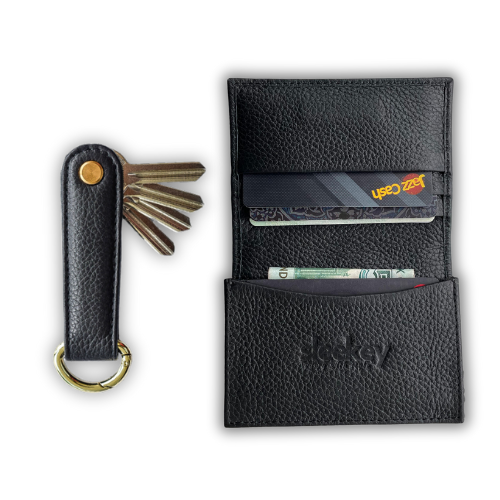 Key & Pocket Organizer - Midnight Black Pebbled Leather