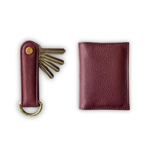 Key & Pocket Organizer - Burgundy Classic Leather