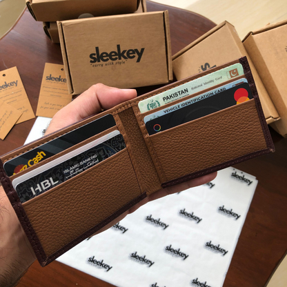 Sleekey FoldOne - Burgundy Pebbled Leather