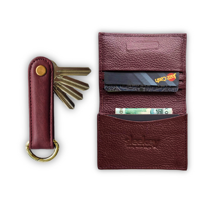 Key & Pocket Organizer - Burgundy Classic Leather