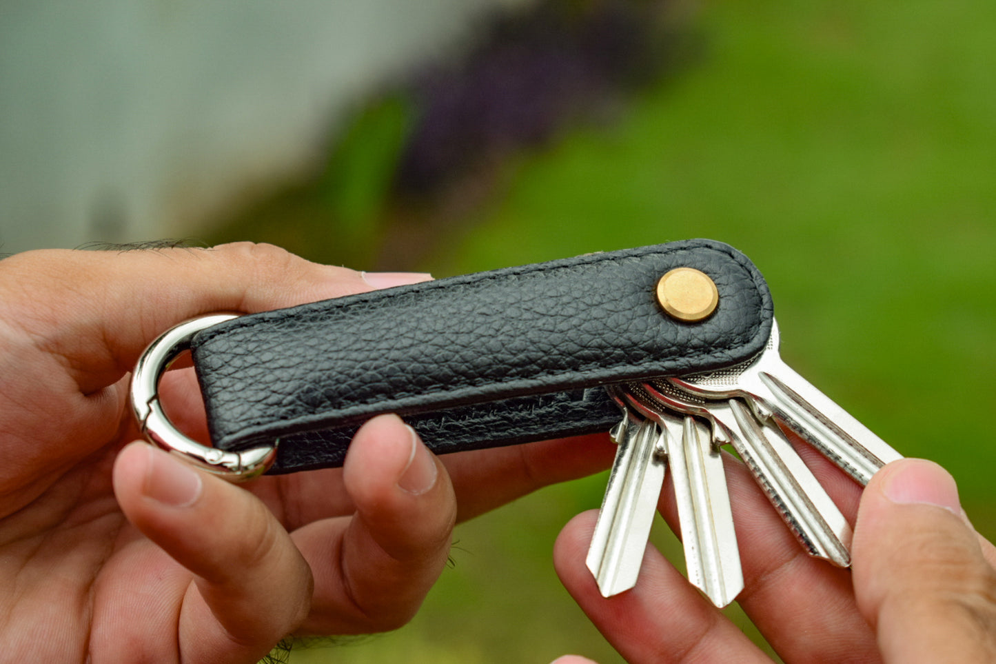 Midnight Black Pebbled Leather