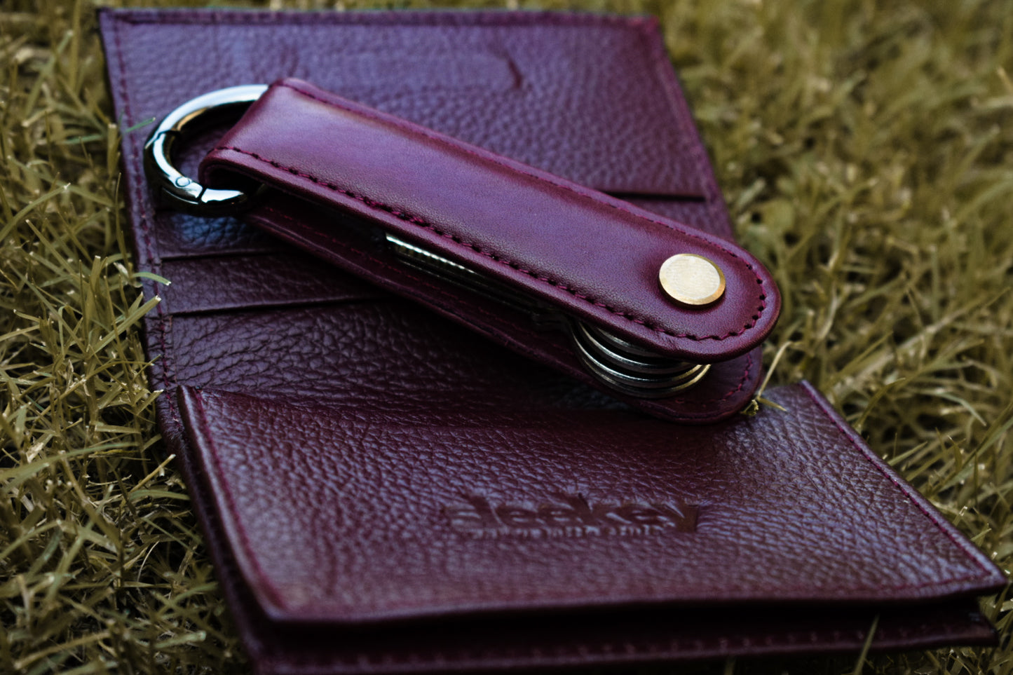 Key & Pocket Organizer - Burgundy Classic Leather