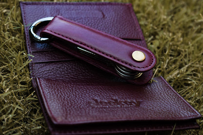 Key & Pocket Organizer - Burgundy Classic Leather