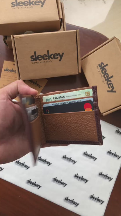 Sleekey FoldOne - Burgundy Pebbled Leather